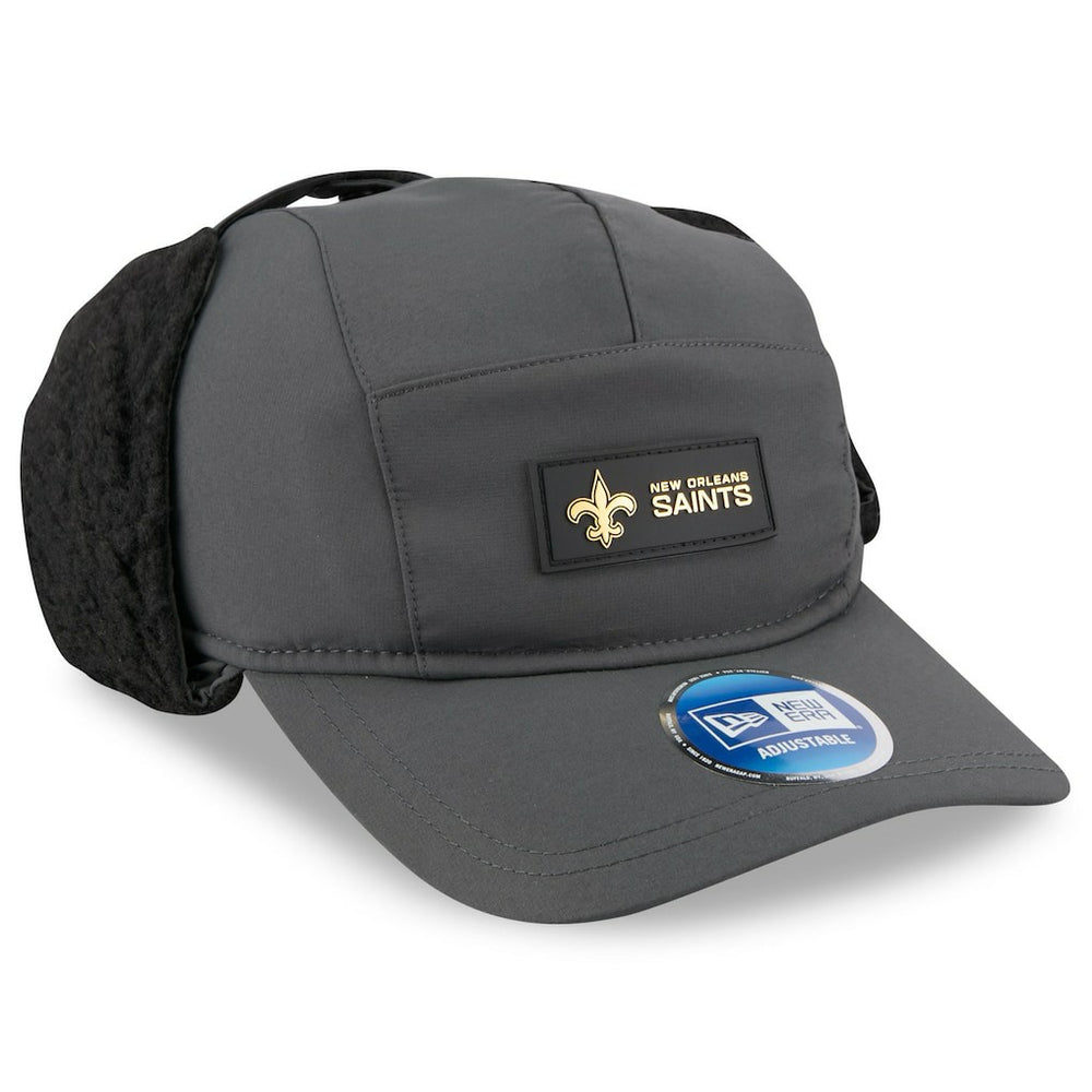 New Orleans Saints New Era 2025 Sideline Cold Weather Runner Dog Ear Adjustable Hat - Charcoal online