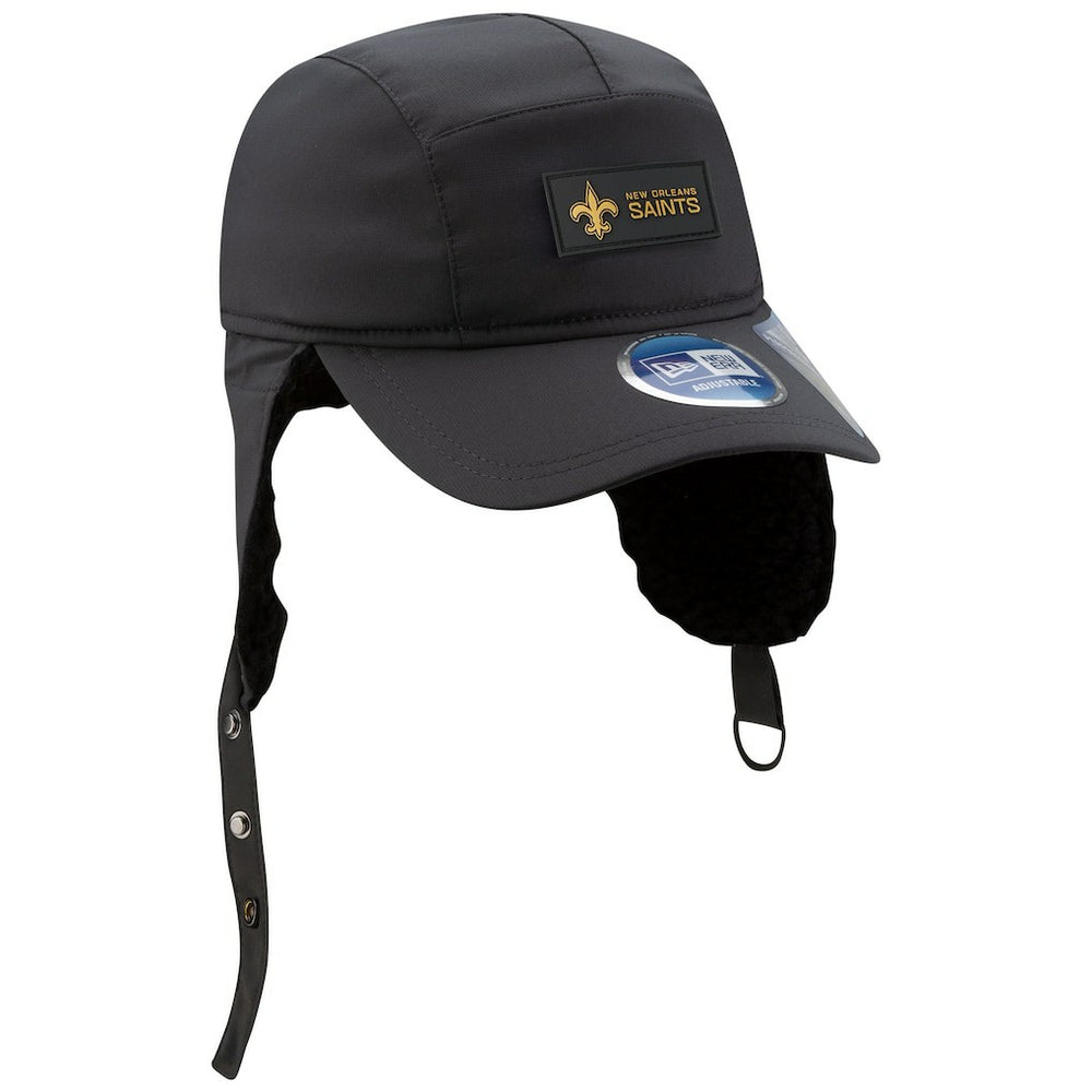 New Orleans Saints New Era 2025 Sideline Cold Weather Runner Dog Ear Adjustable Hat - Charcoal online