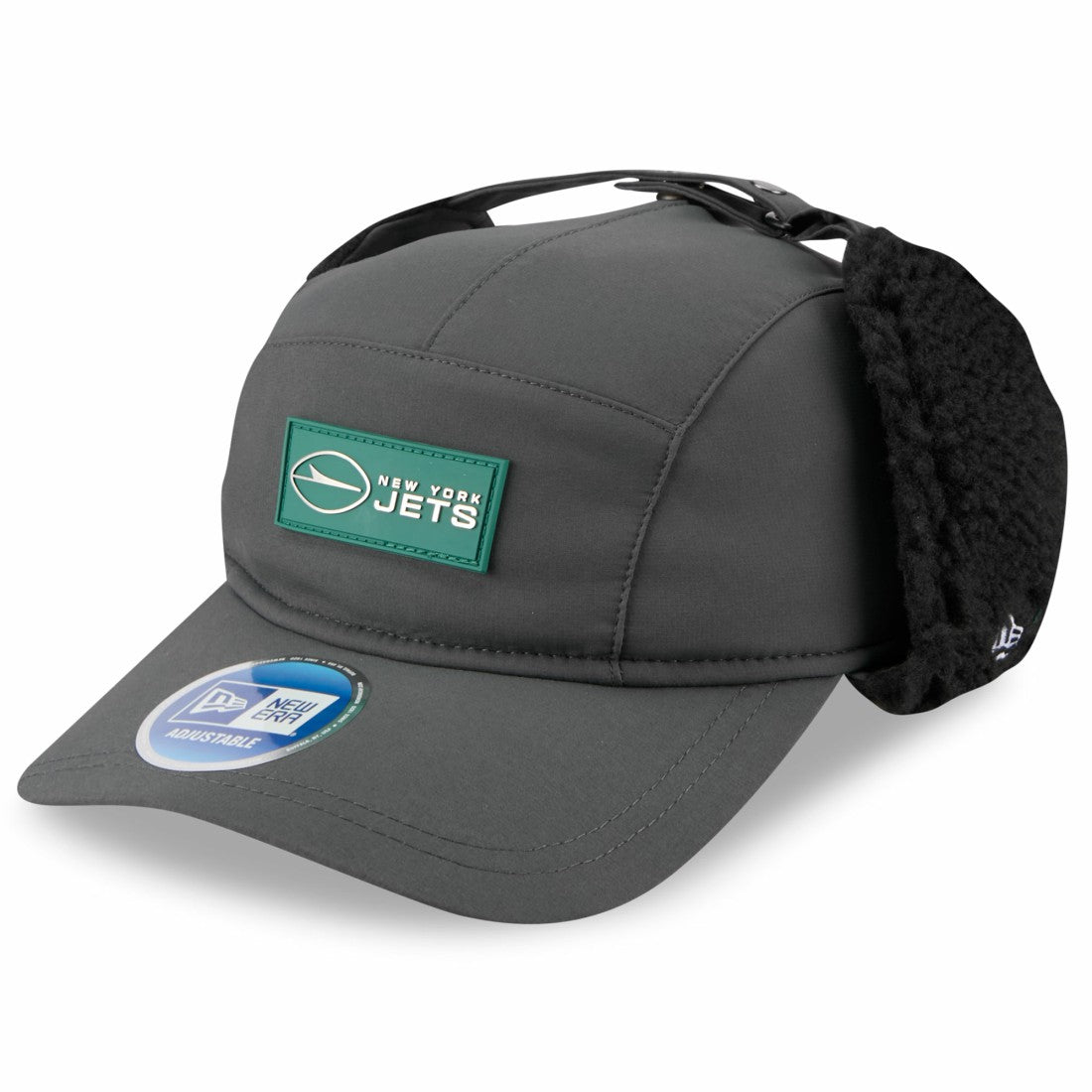 New York Jets New Era 2025 Sideline Cold Weather Runner Dog Ear Adjustable Hat - Charcoal online