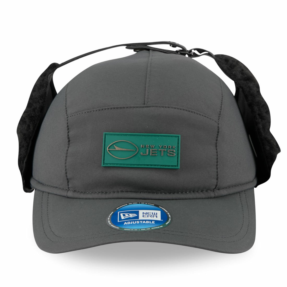 New York Jets New Era 2025 Sideline Cold Weather Runner Dog Ear Adjustable Hat - Charcoal online