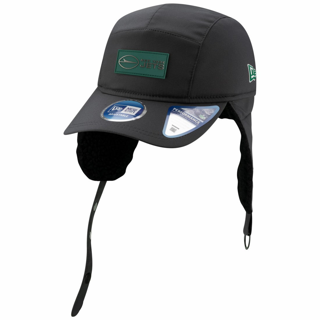 New York Jets New Era 2025 Sideline Cold Weather Runner Dog Ear Adjustable Hat - Charcoal online