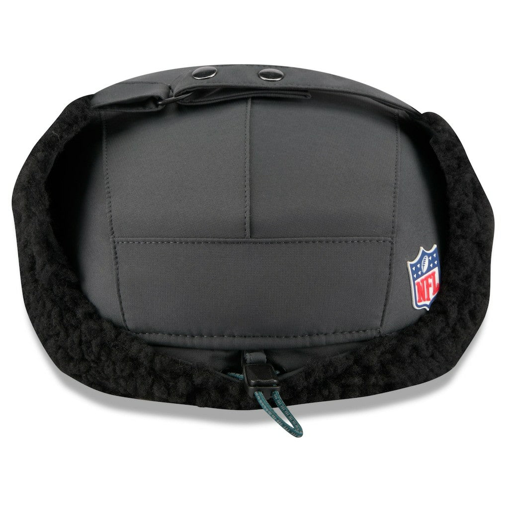 Philadelphia Eagles New Era 2025 Sideline Cold Weather Runner Dog Ear Adjustable Hat - Charcoal sale