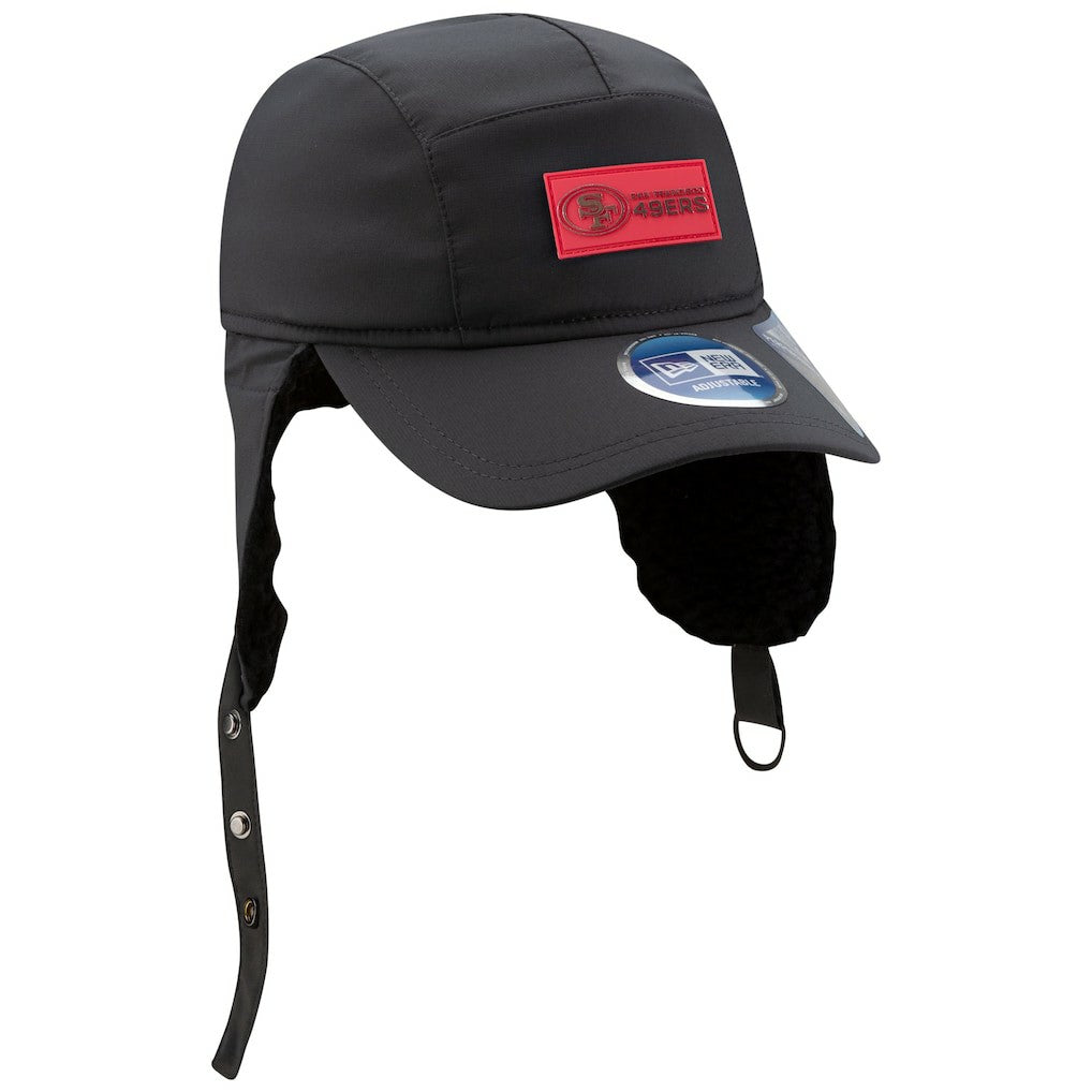 San Francisco 49ers New Era 2025 Sideline Cold Weather Runner Dog Ear Adjustable Hat - Charcoal sale