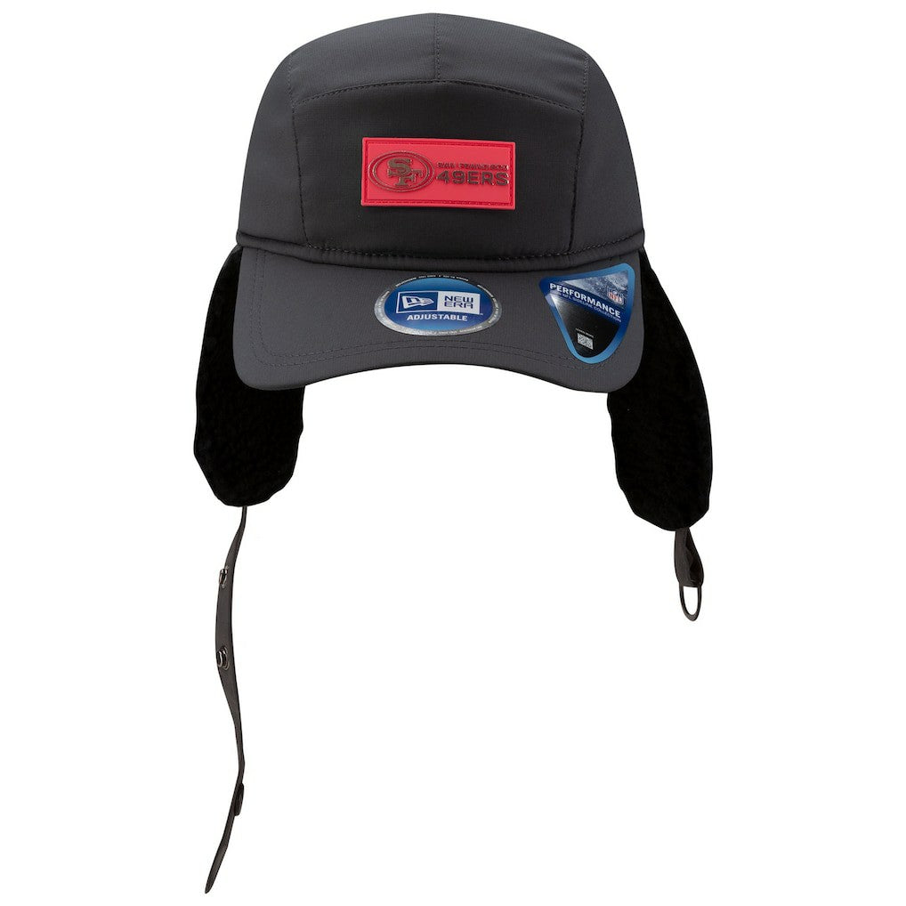 San Francisco 49ers New Era 2025 Sideline Cold Weather Runner Dog Ear Adjustable Hat - Charcoal sale