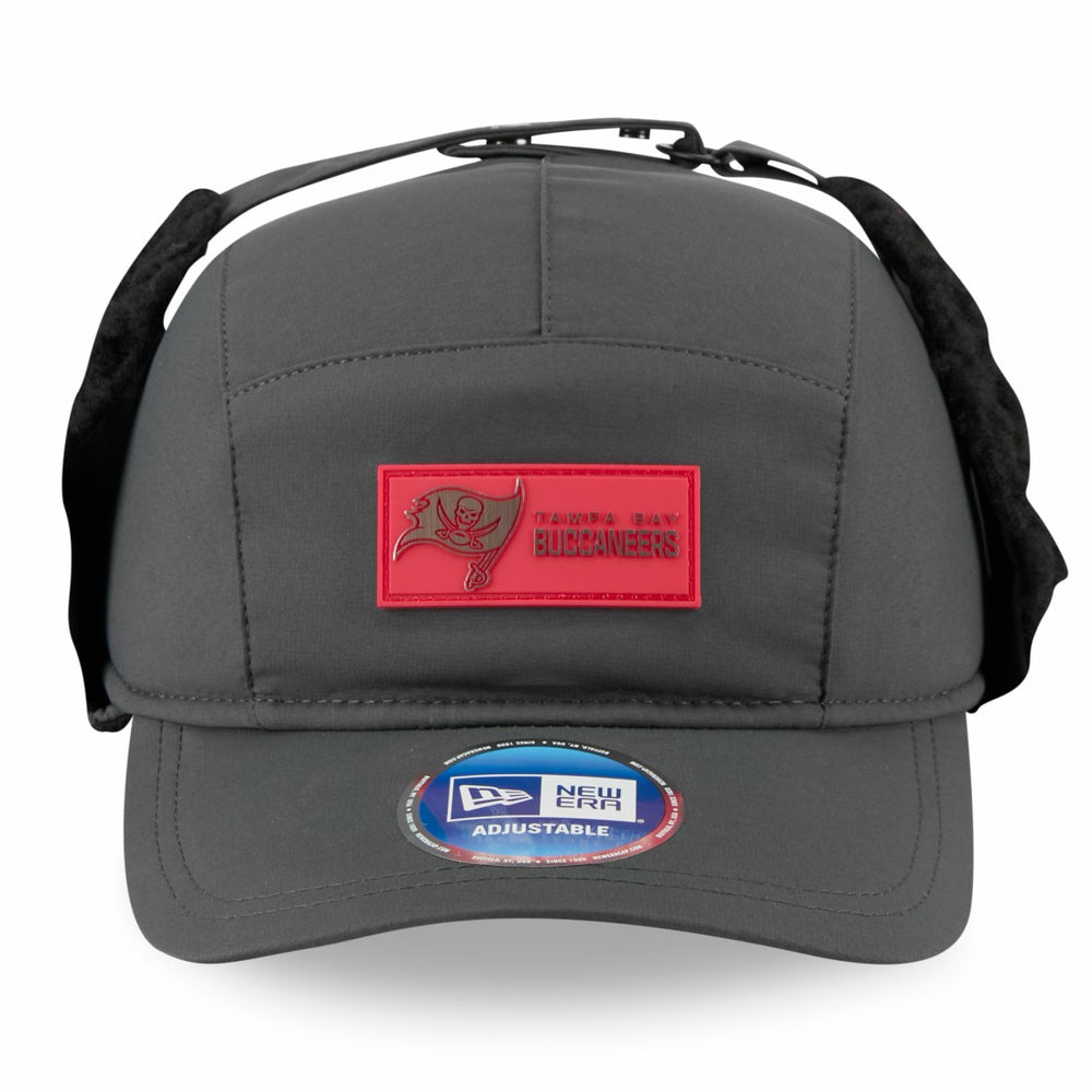 Tampa Bay Buccaneers New Era 2025 Sideline Cold Weather Runner Dog Ear Adjustable Hat - Charcoal discount
