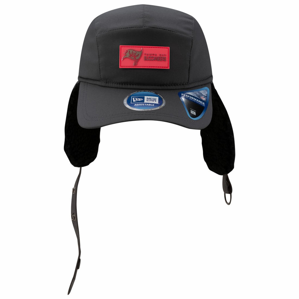 Tampa Bay Buccaneers New Era 2025 Sideline Cold Weather Runner Dog Ear Adjustable Hat - Charcoal discount