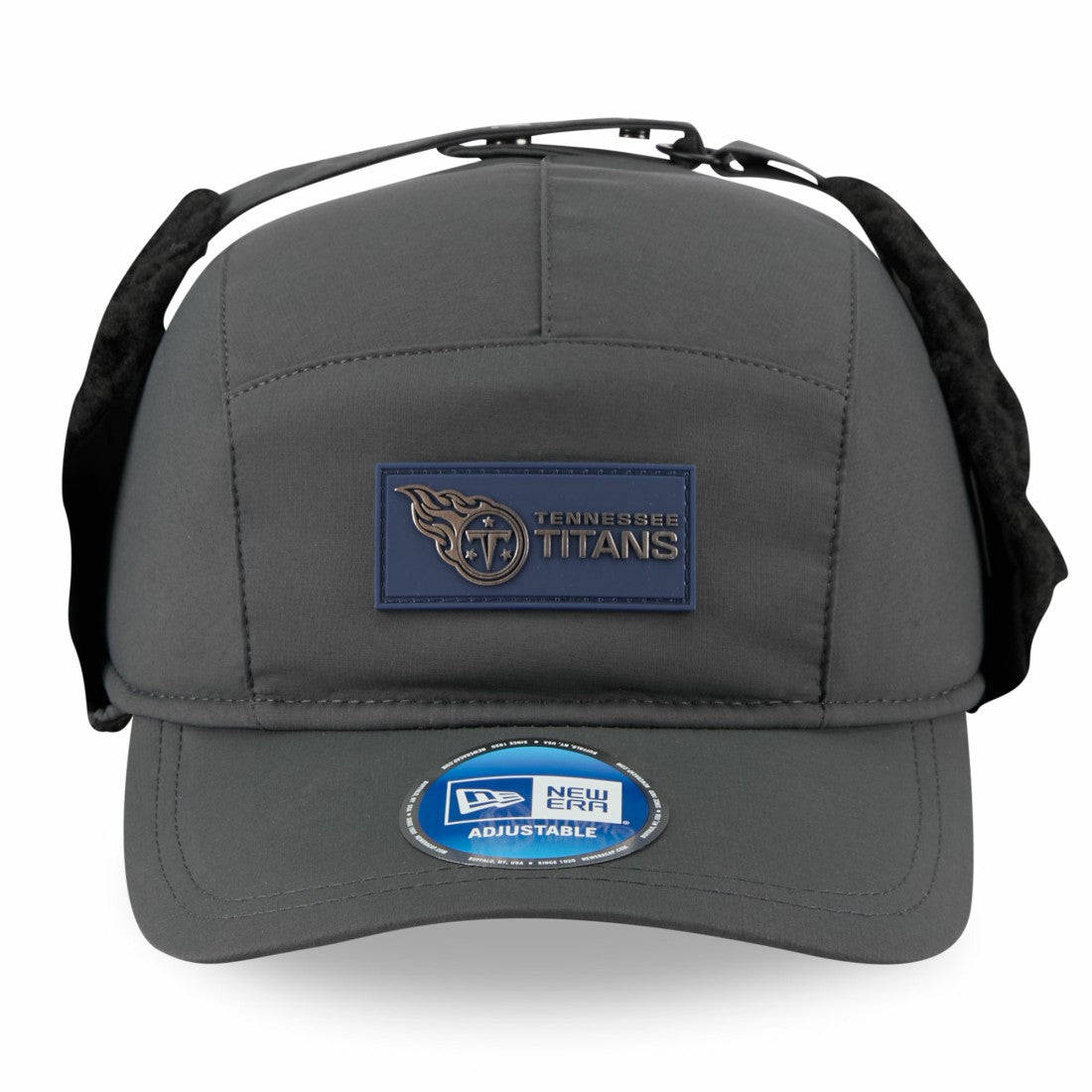 Tennessee Titans New Era 2025 Sideline Cold Weather Runner Dog Ear Adjustable Hat - Charcoal discount