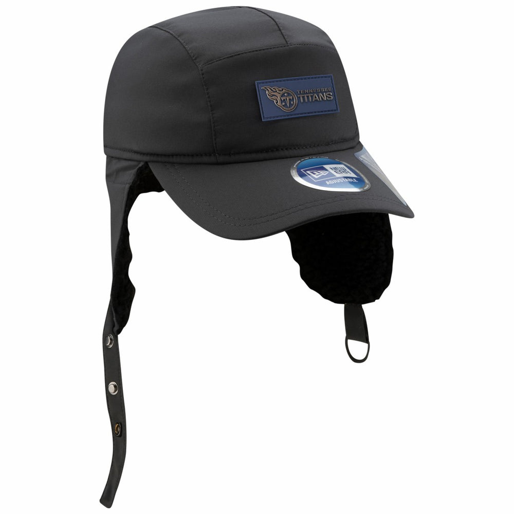 Tennessee Titans New Era 2025 Sideline Cold Weather Runner Dog Ear Adjustable Hat - Charcoal discount