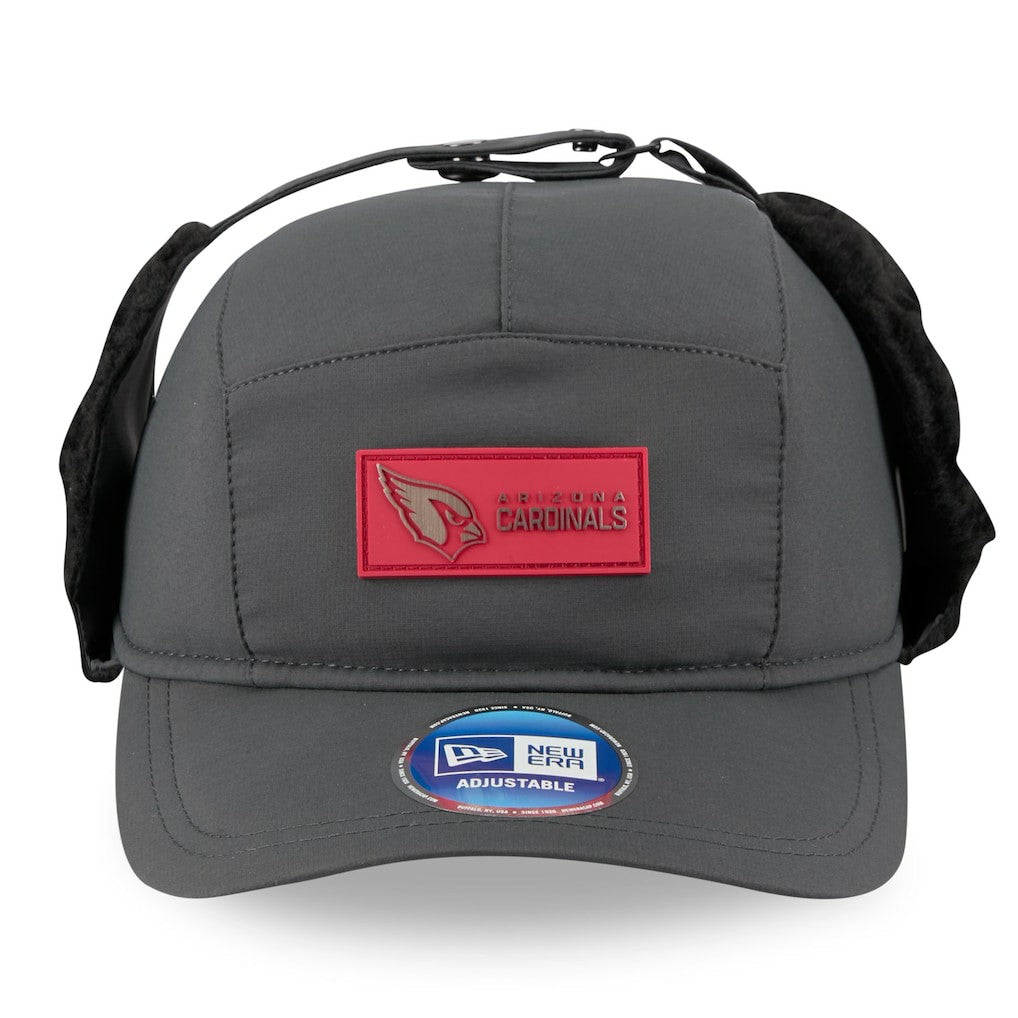 Arizona Cardinals New Era 2025 Sideline Cold Weather Runner Dog Ear Adjustable Hat - Charcoal outlet