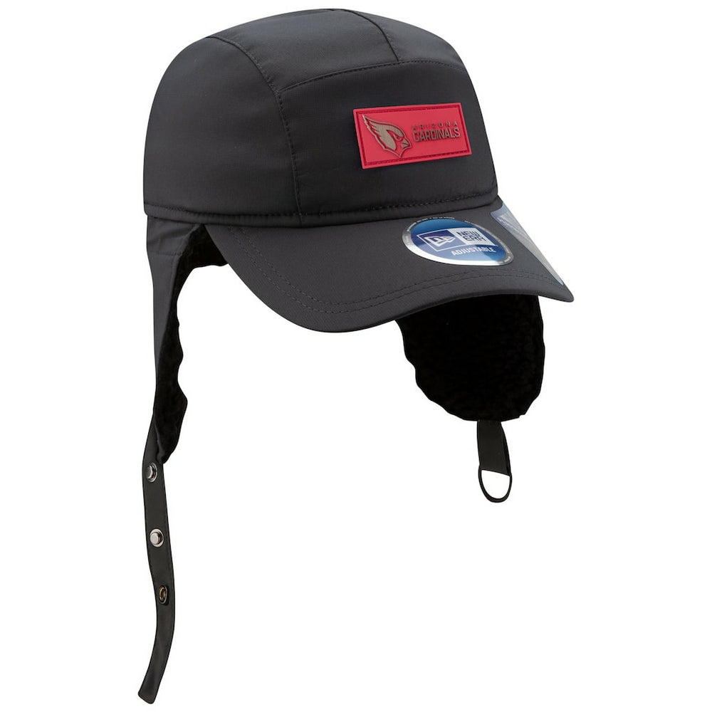 Arizona Cardinals New Era 2025 Sideline Cold Weather Runner Dog Ear Adjustable Hat - Charcoal outlet