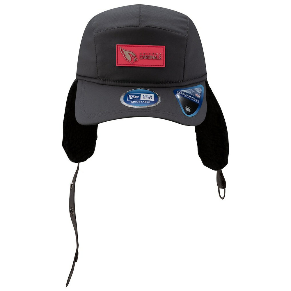 Arizona Cardinals New Era 2025 Sideline Cold Weather Runner Dog Ear Adjustable Hat - Charcoal outlet