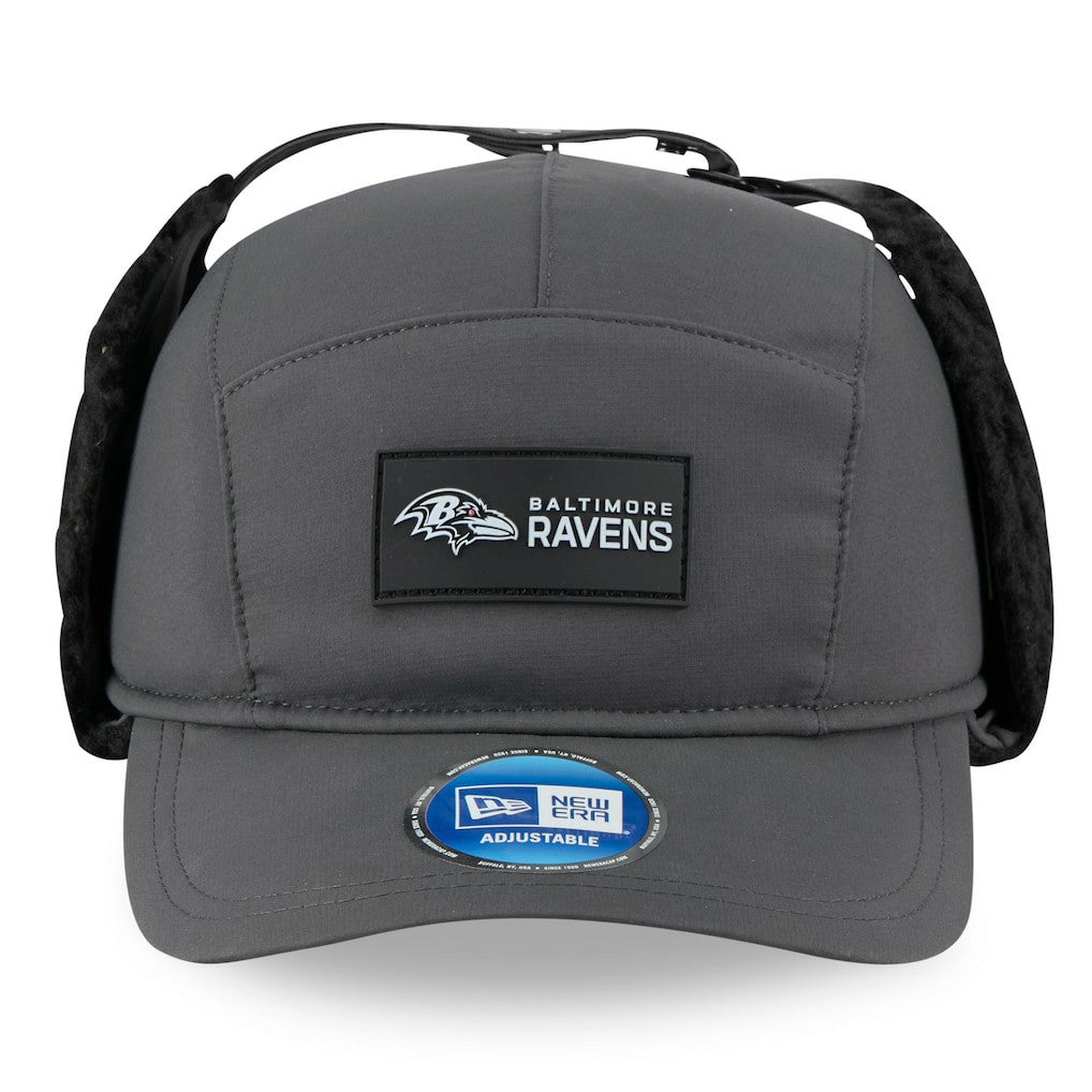 Baltimore Ravens New Era 2025 Sideline Cold Weather Runner Dog Ear Adjustable Hat - Charcoal on sale
