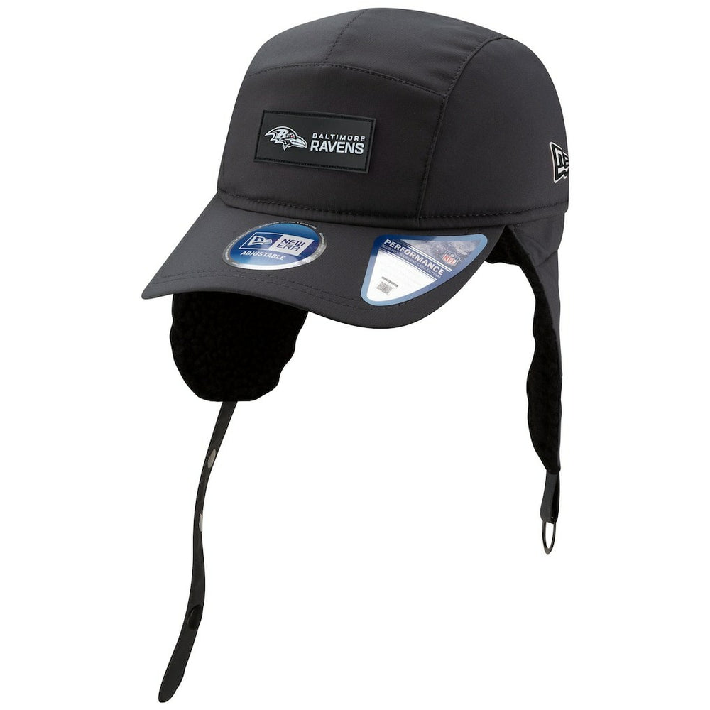 Baltimore Ravens New Era 2025 Sideline Cold Weather Runner Dog Ear Adjustable Hat - Charcoal on sale
