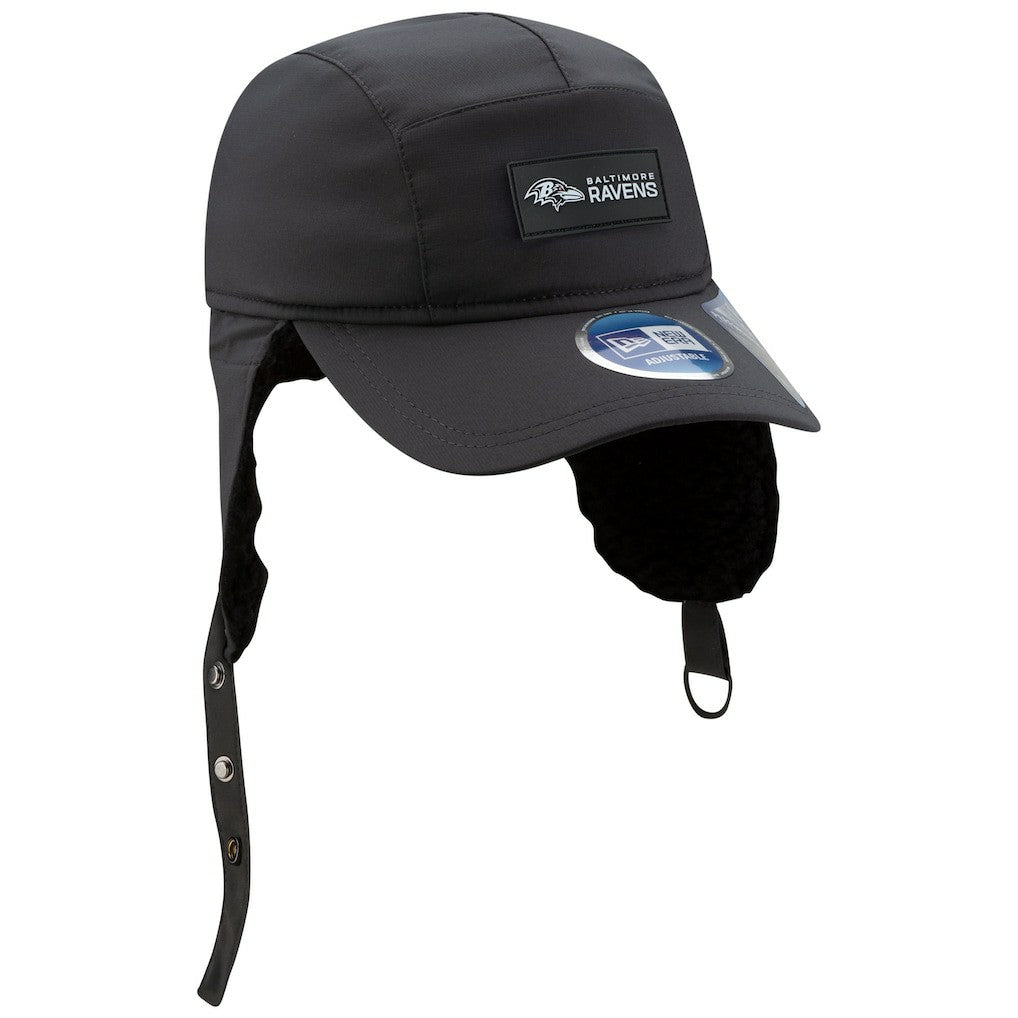 Baltimore Ravens New Era 2025 Sideline Cold Weather Runner Dog Ear Adjustable Hat - Charcoal on sale