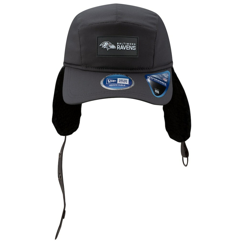 Baltimore Ravens New Era 2025 Sideline Cold Weather Runner Dog Ear Adjustable Hat - Charcoal on sale