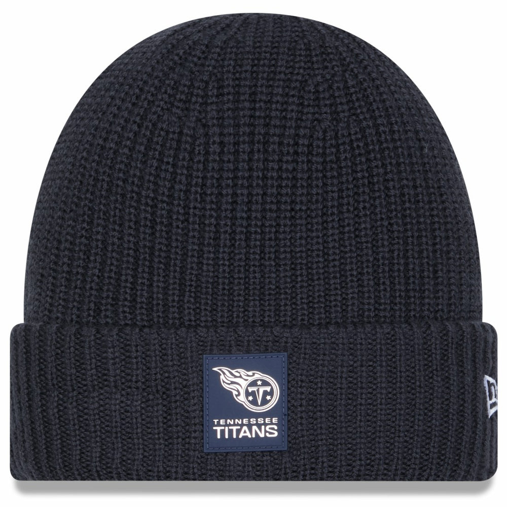 Tennessee Titans New Era 2025 Sideline Cold Weather Cuffed Knit Hat - Charcoal for sale