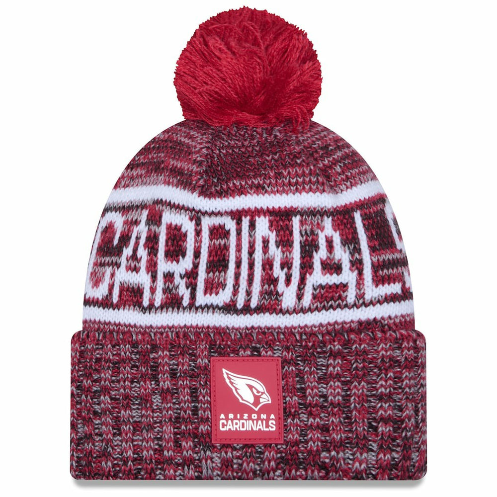 Arizona Cardinals New Era 2025 Sideline Cold Weather Cuffed Knit Hat with Pom - Cardinal discount