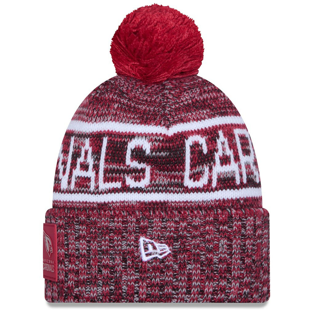 Arizona Cardinals New Era 2025 Sideline Cold Weather Cuffed Knit Hat with Pom - Cardinal discount