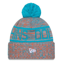Miami Dolphins New Era 2025 Sideline Cold Weather Cuffed Knit Hat with Pom - Orange cheap