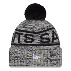 New Orleans Saints New Era 2025 Sideline Cold Weather Cuffed Knit Hat with Pom - Black for sale