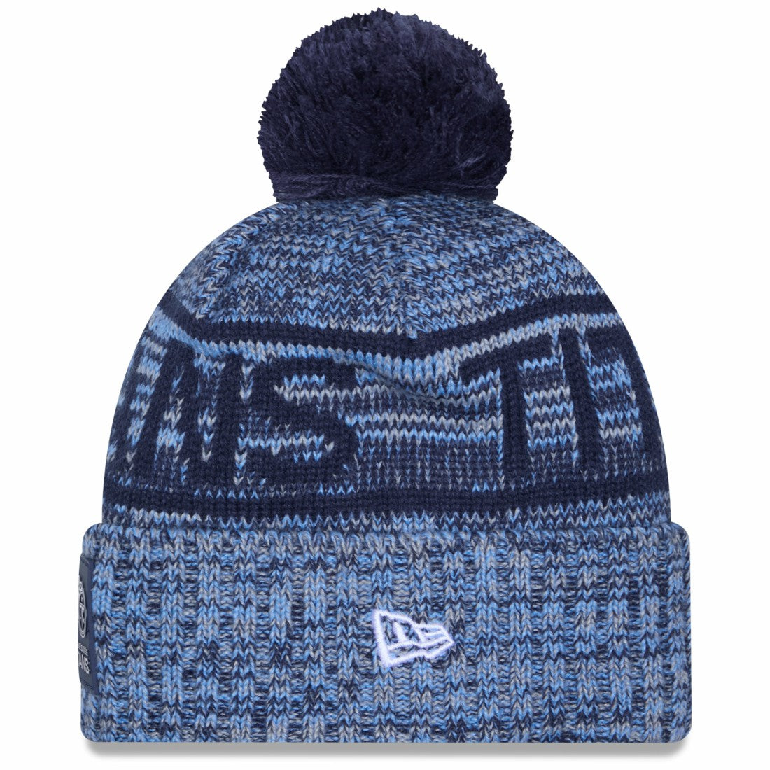 Tennessee Titans New Era 2025 Sideline Cold Weather Cuffed Knit Hat with Pom - Light Blue cheap