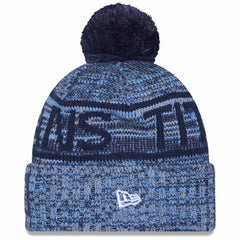 Tennessee Titans New Era 2025 Sideline Cold Weather Cuffed Knit Hat with Pom - Light Blue cheap