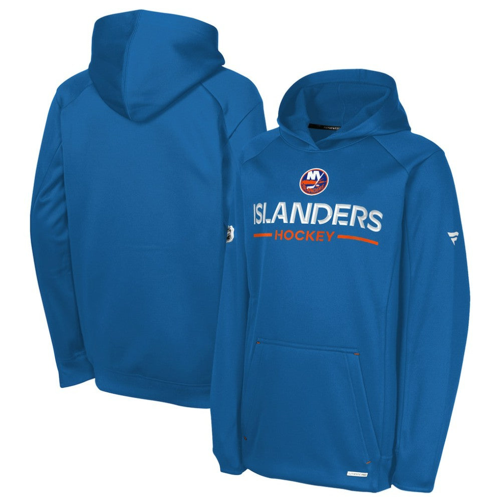 New York Islanders Fanatics Youth Authentic Pro Rink Raglan Hoodie Royal