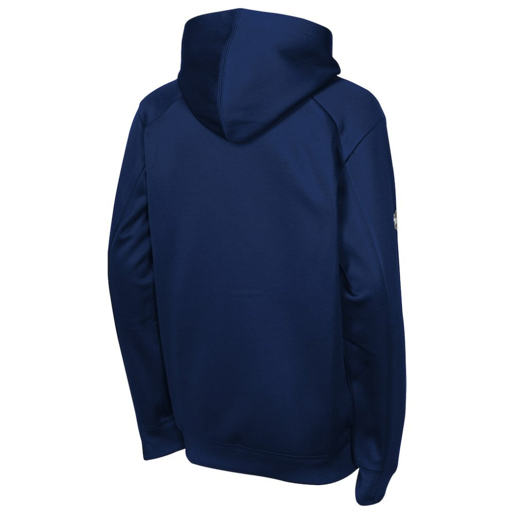 Seattle Kraken Fanatics Youth Authentic Pro Rink Raglan Hoodie Deep Sea Blue