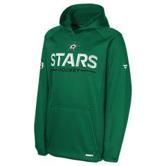 Dallas Stars Fanatics Youth Authentic Pro Rink Raglan Hoodie Kelly Green