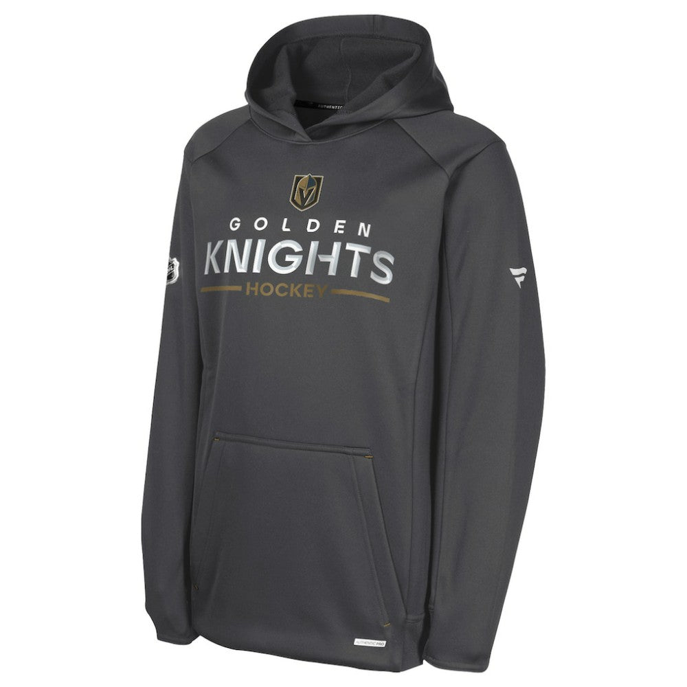 Vegas Golden Knights Fanatics Youth Authentic Pro Rink Raglan Hoodie Gray