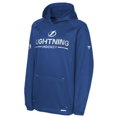 Tampa Bay Lightning Fanatics Youth Authentic Pro Rink Raglan Hoodie Blue