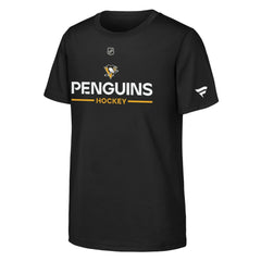 Pittsburgh Penguins Fanatics Youth Authentic Pro Wordmark T-Shirt Black