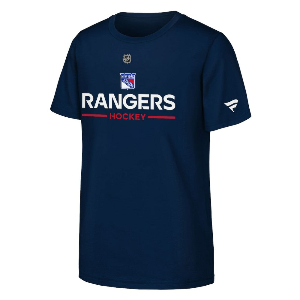 New York Rangers Fanatics Youth Authentic Pro Wordmark T-Shirt Navy