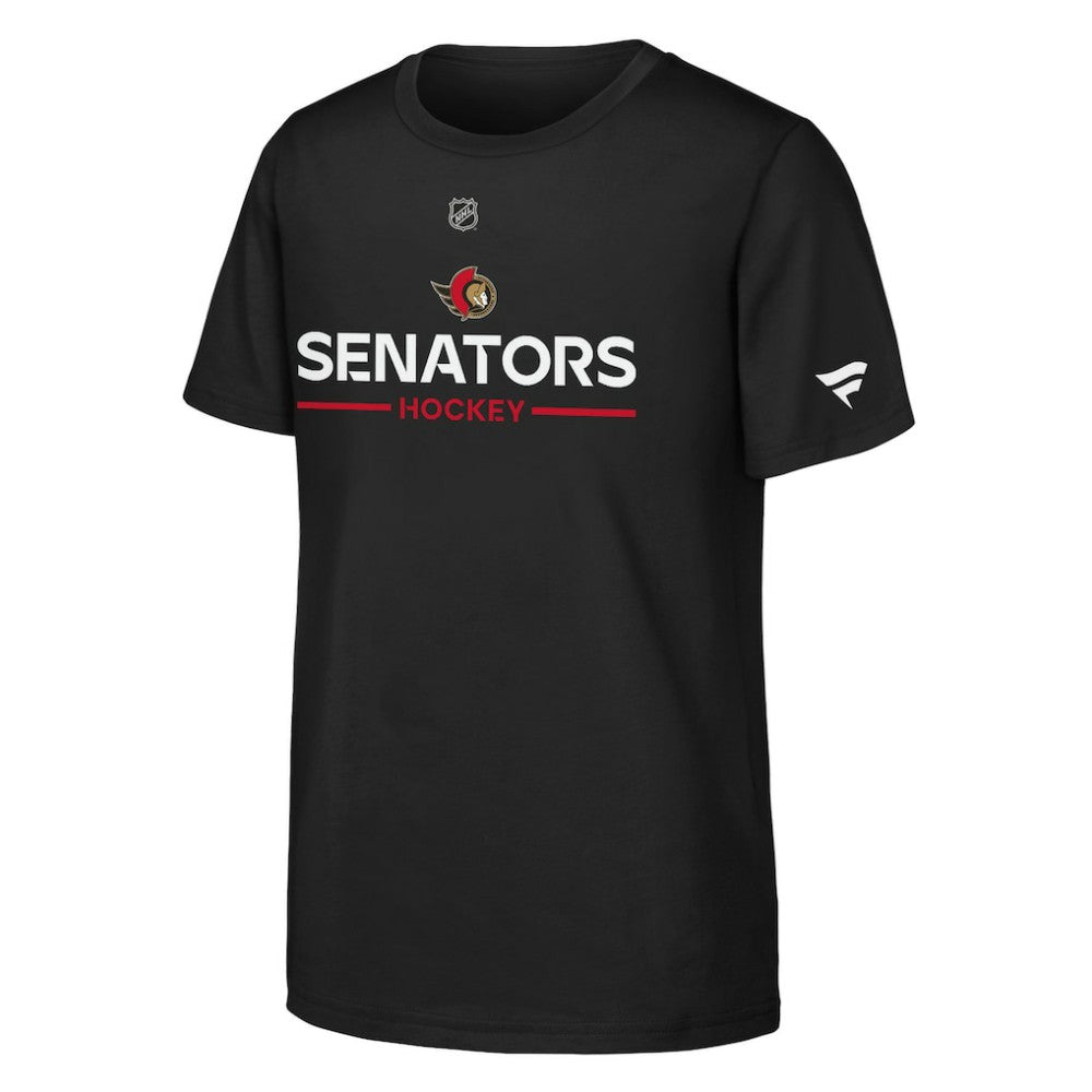 Ottawa Senators Fanatics Youth Authentic Pro Wordmark T-Shirt Black