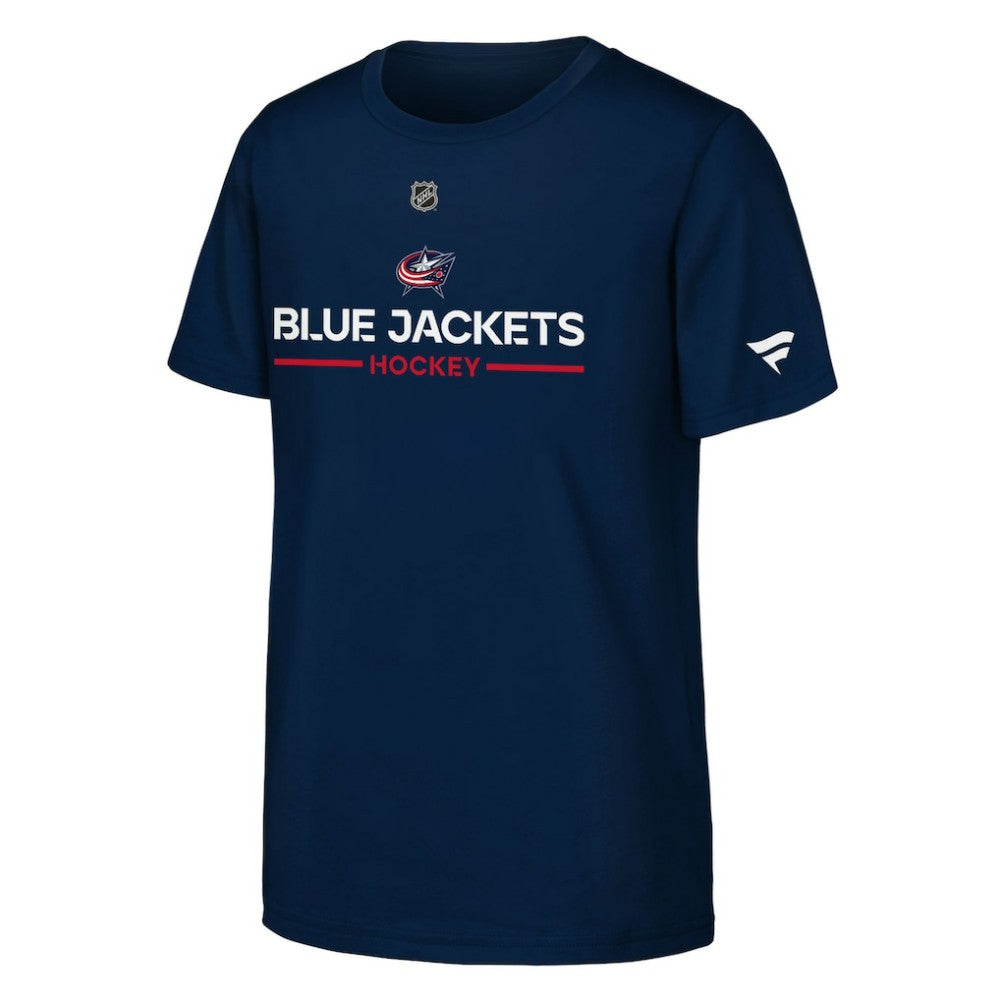 Columbus Blue Jackets Fanatics Youth Authentic Pro Wordmark T-Shirt Navy