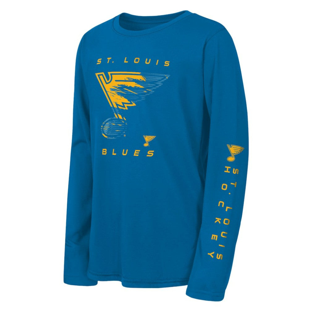St. Louis Blues Outerstuff Youth Seize the Win Long Sleeve T-Shirt Blue