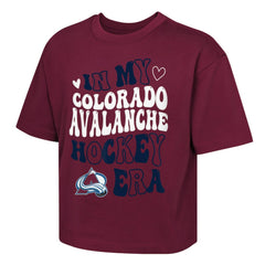 Colorado Avalanche Outerstuff Girls Youth In My Era Boxy T-Shirt Burgundy