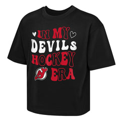New Jersey Devils Outerstuff Girls Youth In My Era Boxy T-Shirt Black