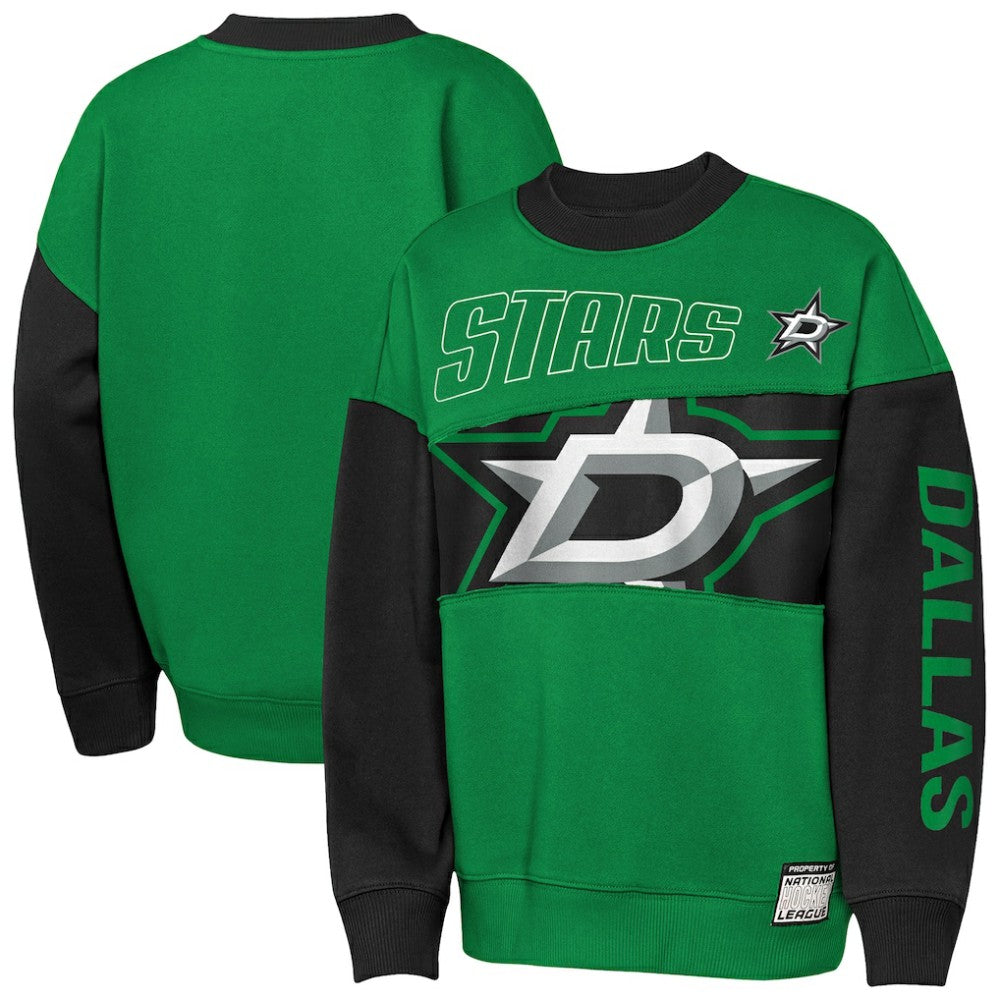 Dallas Stars Outerstuff Youth Impact Player Sweatshirt Kelly Green/Black
