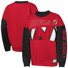 New Jersey Devils Outerstuff Youth Impact Player Sweatshirt Red/Black