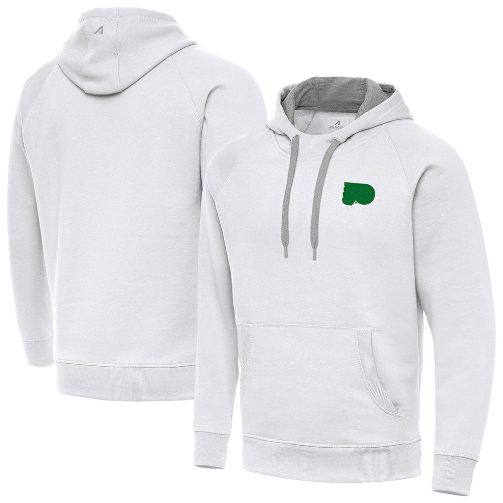 Philadelphia Flyers Antigua St. Patrick's Day Victory Pullover Hoodie White