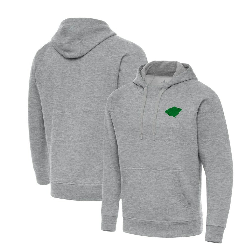 Minnesota Wild Antigua St. Patrick's Day Victory Pullover Hoodie Heather Gray