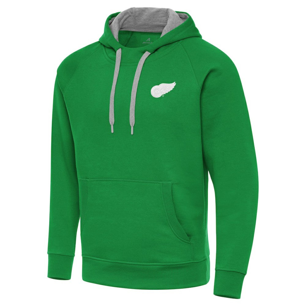 Detroit Red Wings Antigua St. Patrick's Day Victory Pullover Hoodie Kelly Green