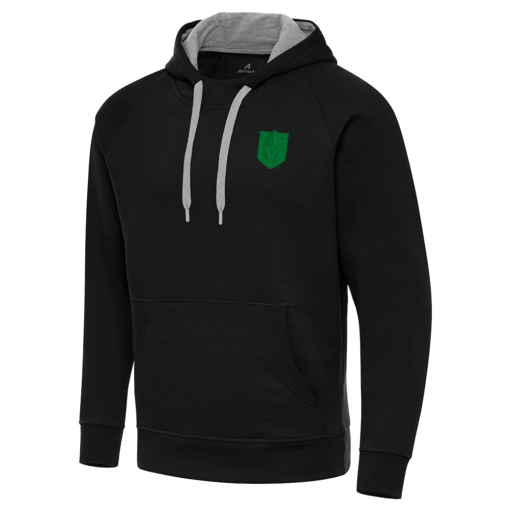 Vegas Golden Knights Antigua St. Patrick's Day Victory Pullover Hoodie Black