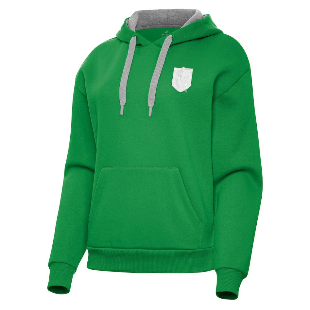 Vegas Golden Knights Antigua Women's St. Patrick's Day Victory Pullover Hoodie Kelly Green