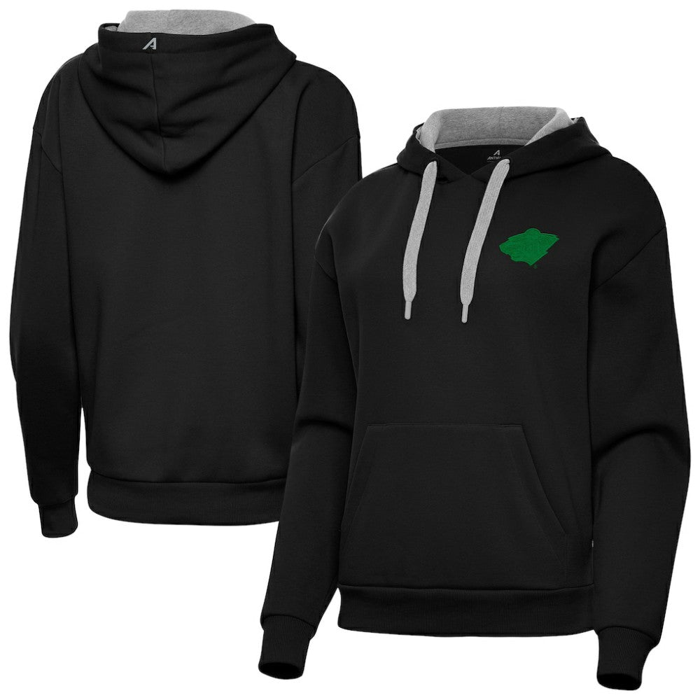 Minnesota Wild Antigua Women's St. Patrick's Day Victory Pullover Hoodie Black
