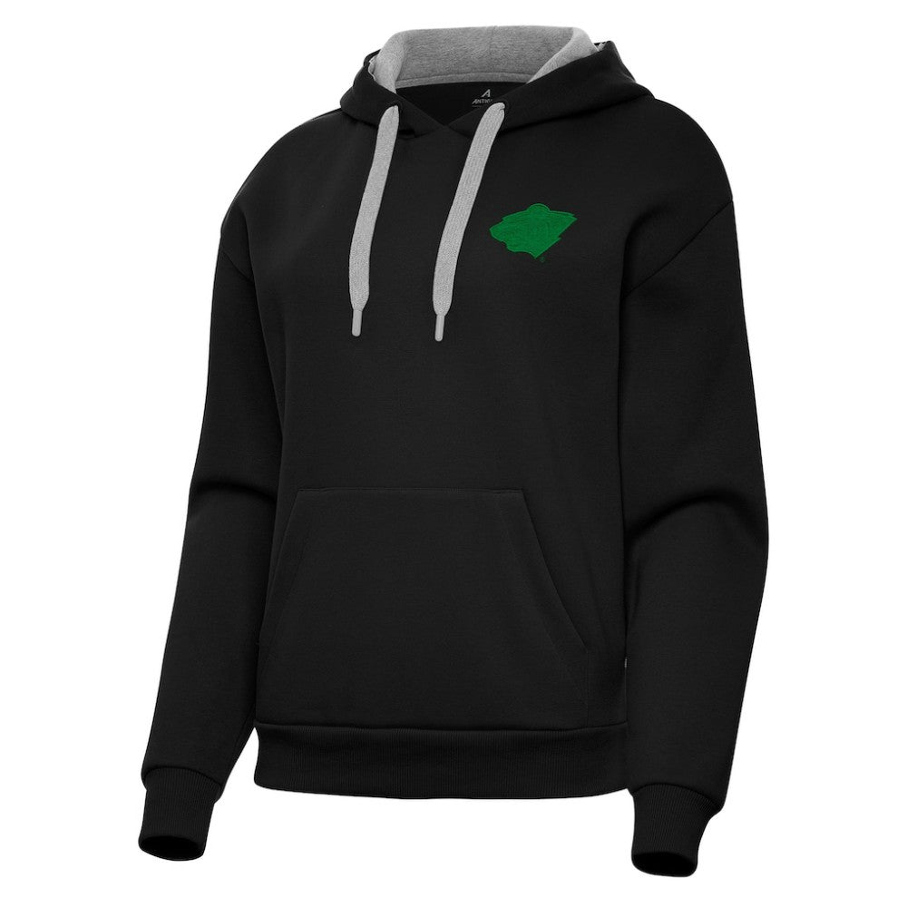 Minnesota Wild Antigua Women's St. Patrick's Day Victory Pullover Hoodie Black