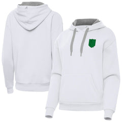 Vegas Golden Knights Antigua Women's St. Patrick's Day Victory Pullover Hoodie White