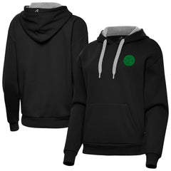 Boston Bruins Antigua Women's St. Patrick's Day Victory Pullover Hoodie Black
