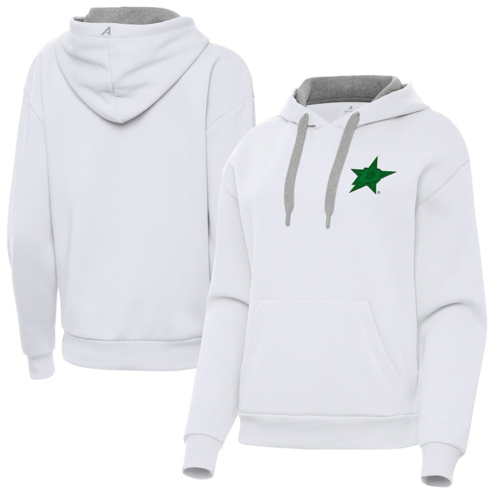 Dallas Stars Antigua Women's St. Patrick's Day Victory Pullover Hoodie White